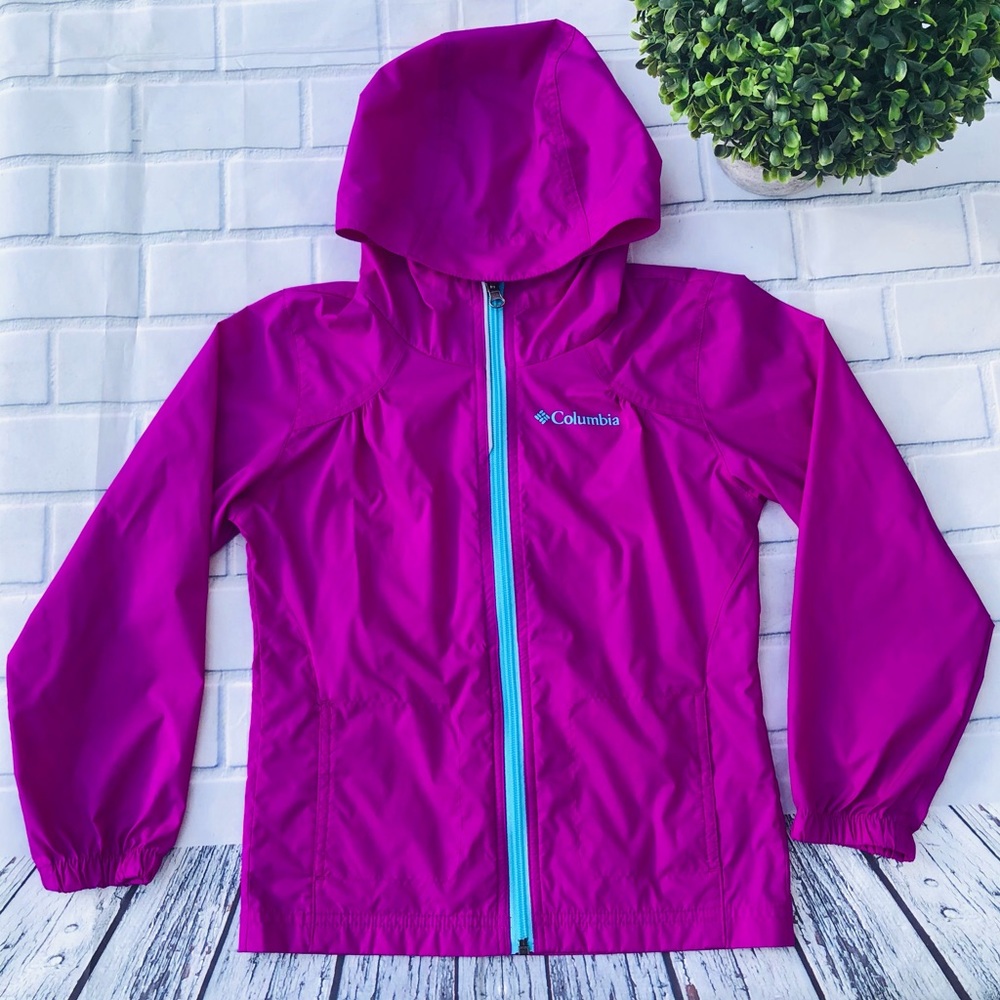 Columbia Windbreaker Jacket X SMALL Purple & Blue - Picture 2 of 9